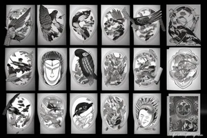 powerful falcon tattoo idea