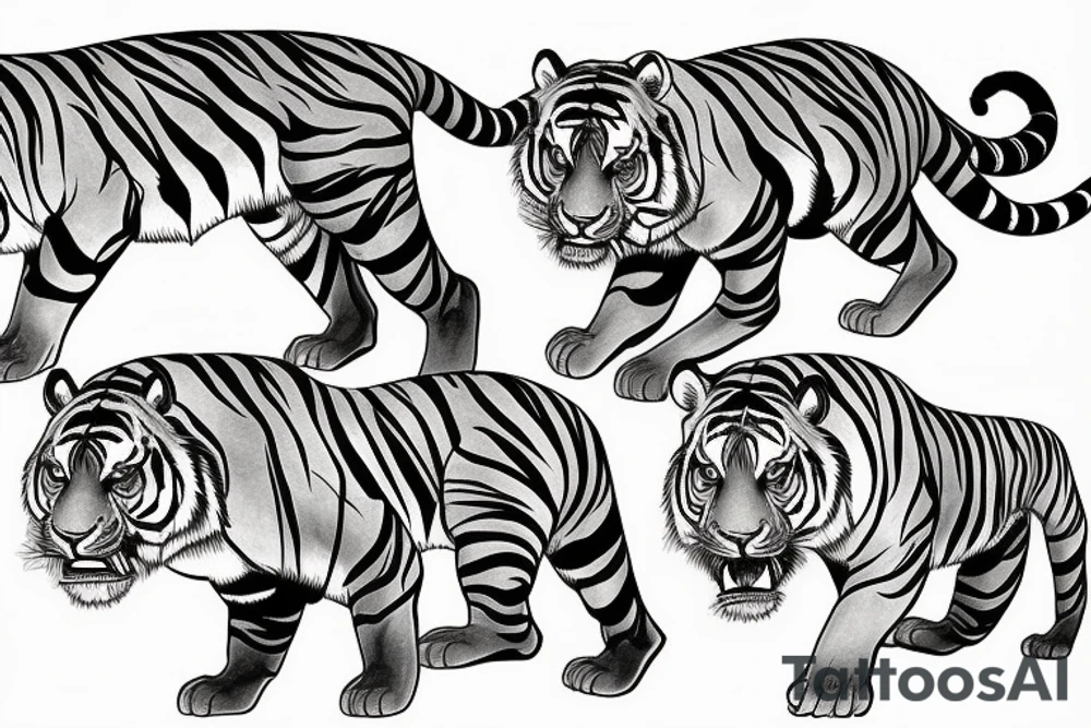 powerful tiger tattoo idea