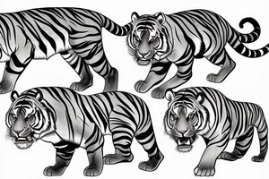 powerful tiger tattoo idea