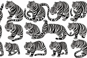 powerful tiger tattoo idea