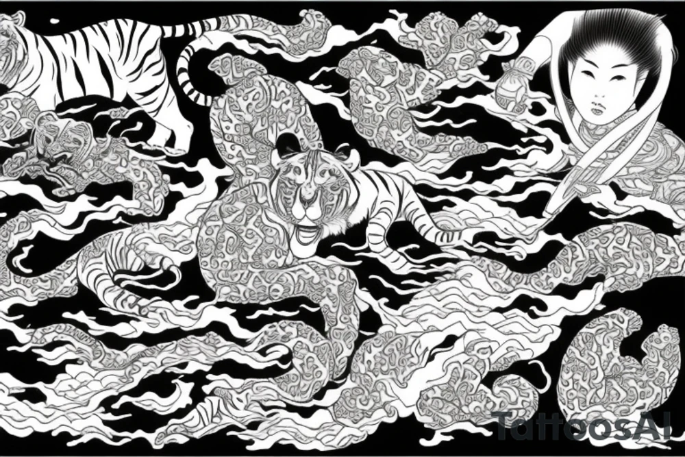 powerful tiger tattoo idea