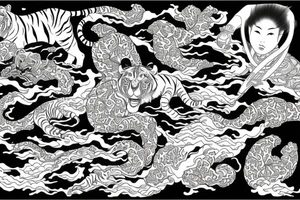 powerful tiger tattoo idea