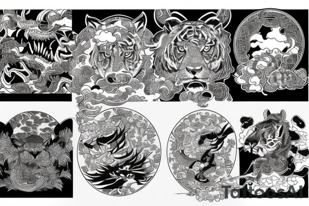 powerful tiger tattoo idea