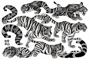 attacking tiger tattoo idea