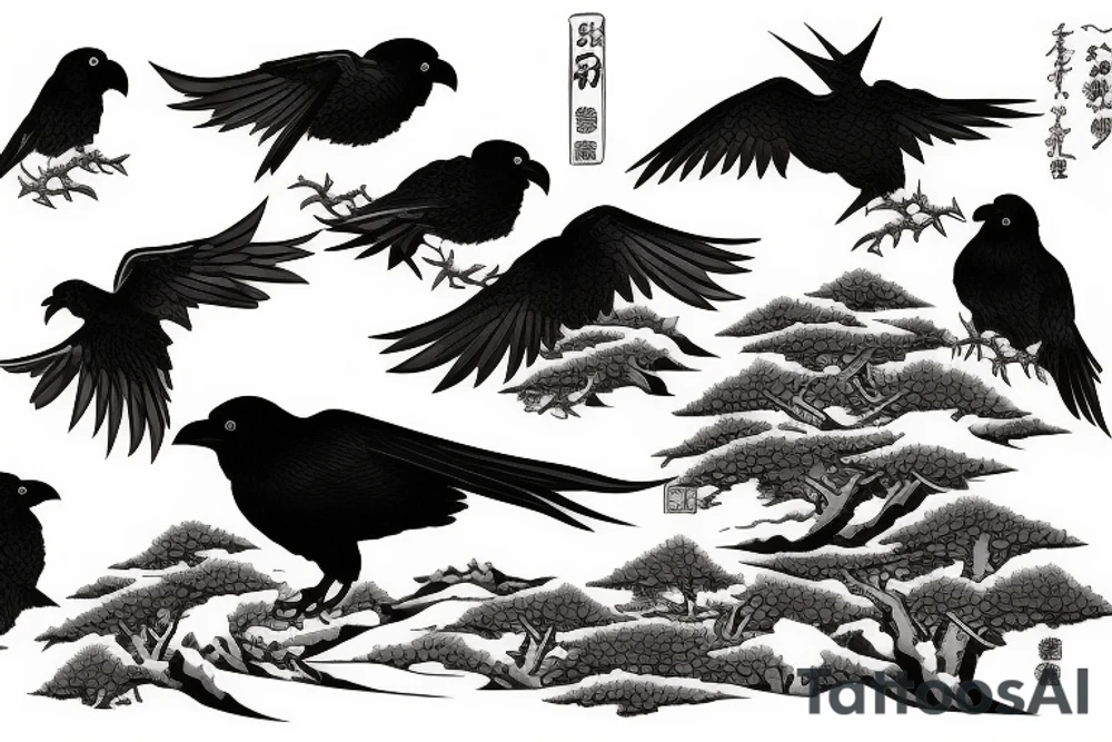 raven tattoo idea