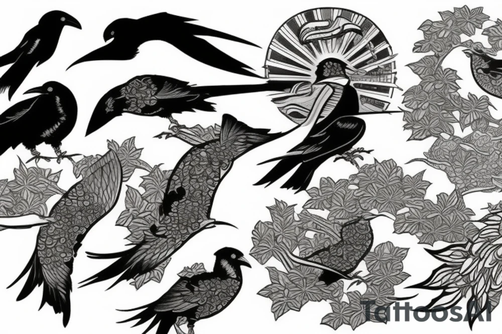 raven tattoo idea