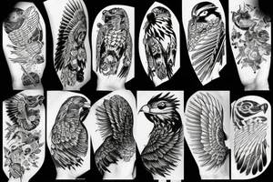 attacking falcon tattoo idea
