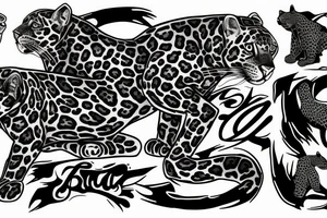 powerful jaguar tattoo idea