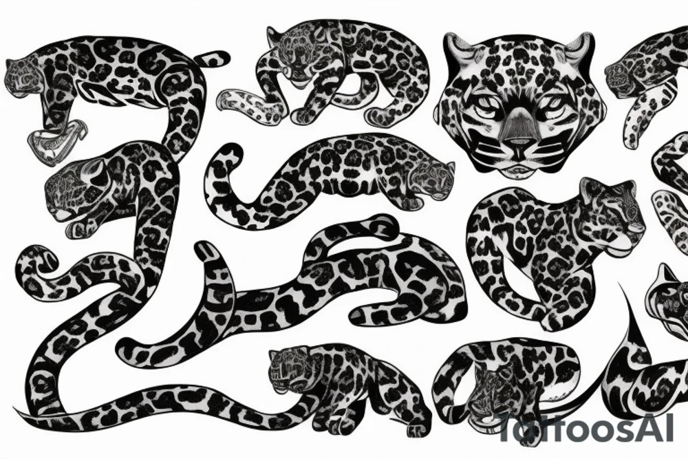 powerful jaguar tattoo idea