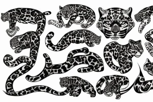 powerful jaguar tattoo idea