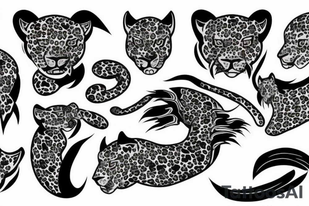 powerful jaguar tattoo idea