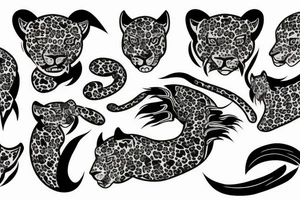 powerful jaguar tattoo idea