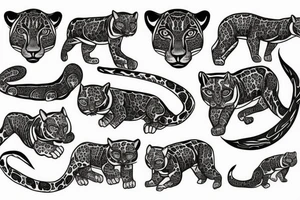 powerful jaguar tattoo idea
