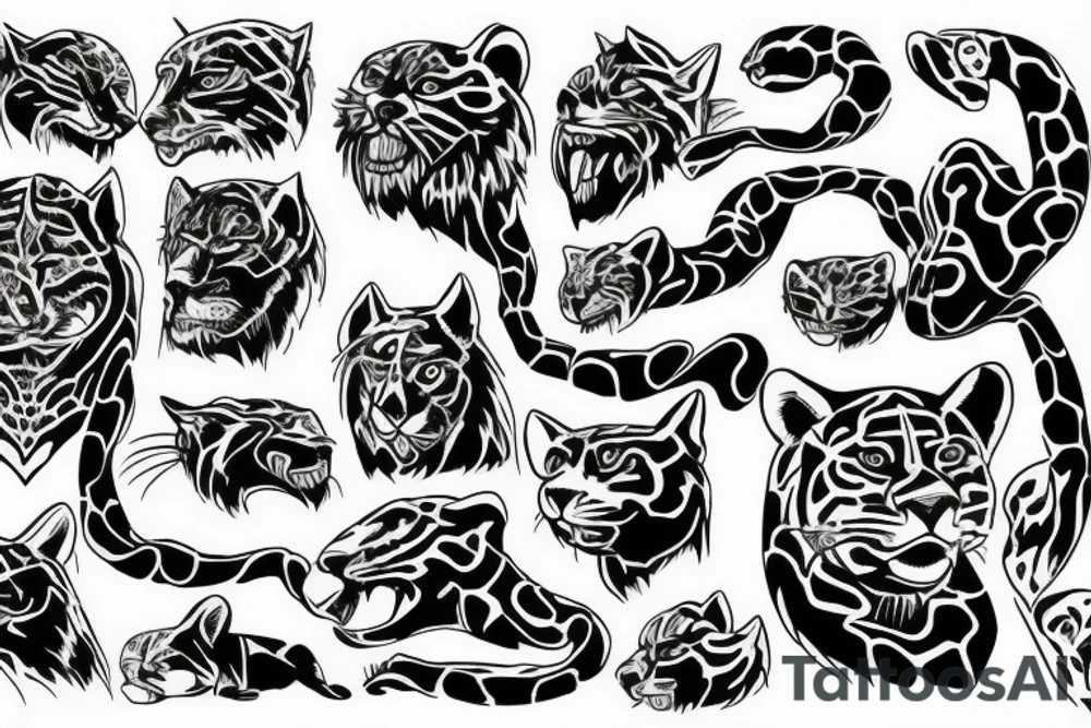 powerful jaguar tattoo idea