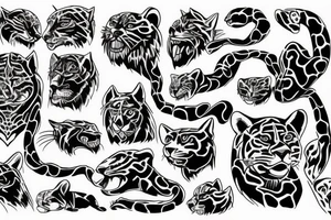 powerful jaguar tattoo idea