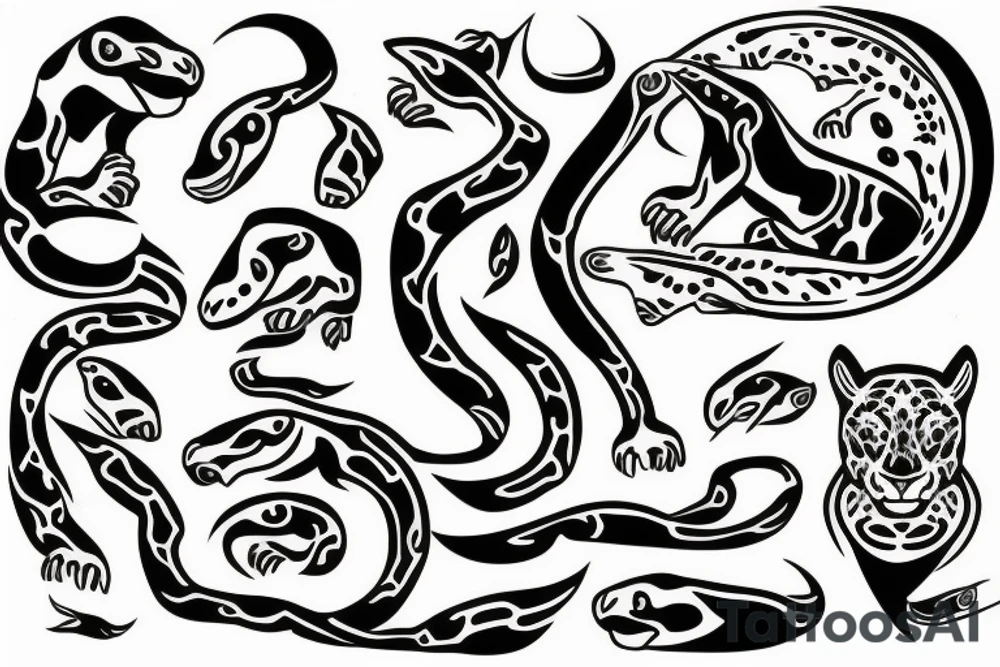 powerful jaguar tattoo idea