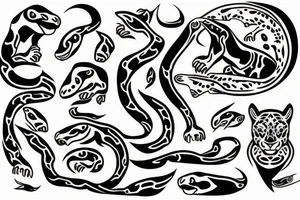 powerful jaguar tattoo idea