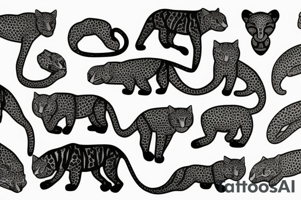 powerful jaguar tattoo idea