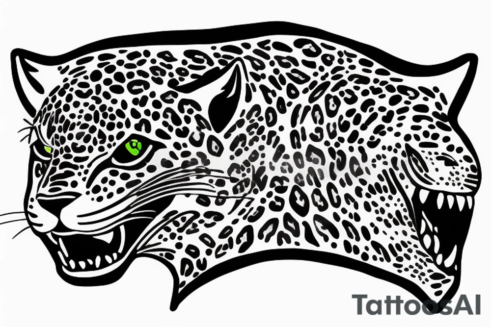 detailed jaguar tattoo idea