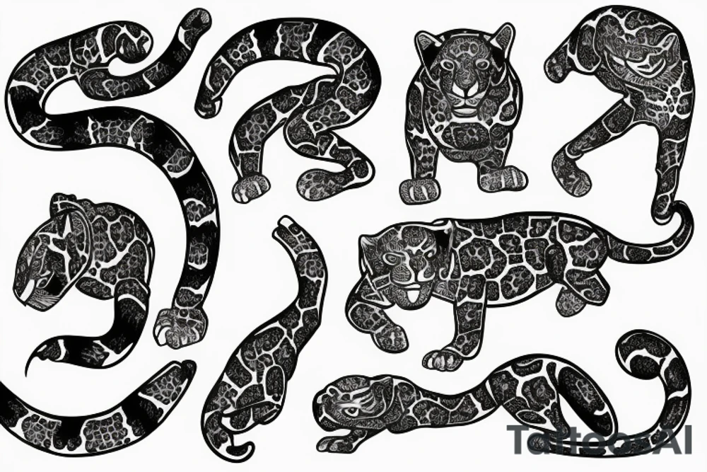 detailed jaguar tattoo idea