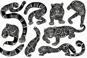 detailed jaguar tattoo idea