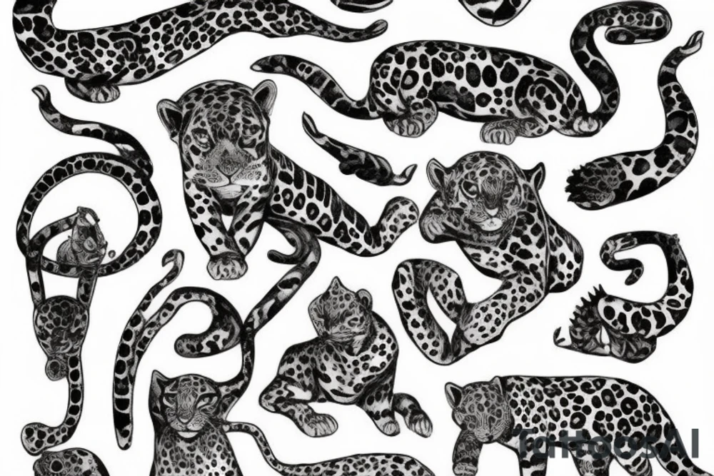 detailed jaguar tattoo idea