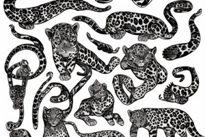 detailed jaguar tattoo idea