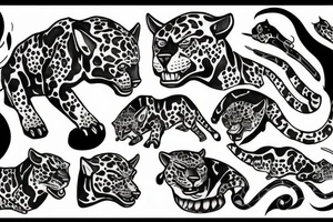 snarling jaguar tattoo idea