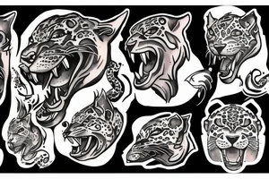 snarling jaguar tattoo idea