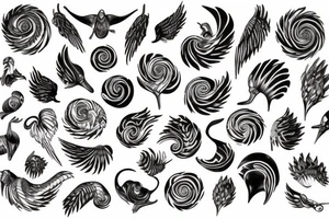 snail with wings tattoo idea