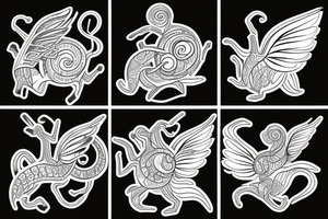 snail with wings tattoo idea