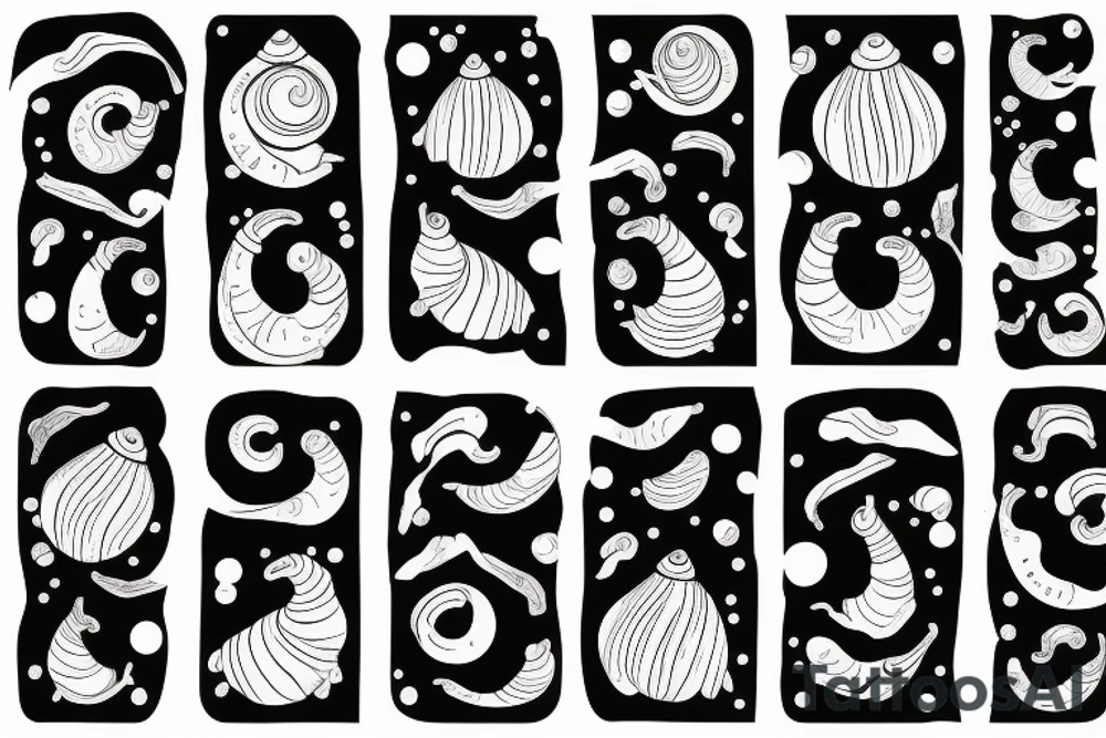 snail with a sail on its shell tattoo idea