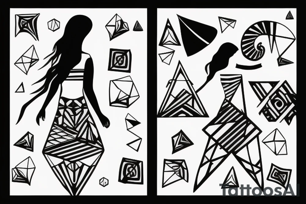 girl walking with a boy tattoo idea