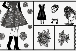 girl walking with a boy tattoo idea