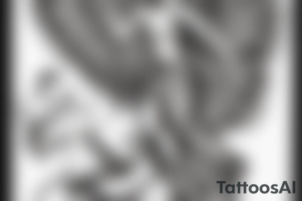 angel coming down from sky tattoo idea