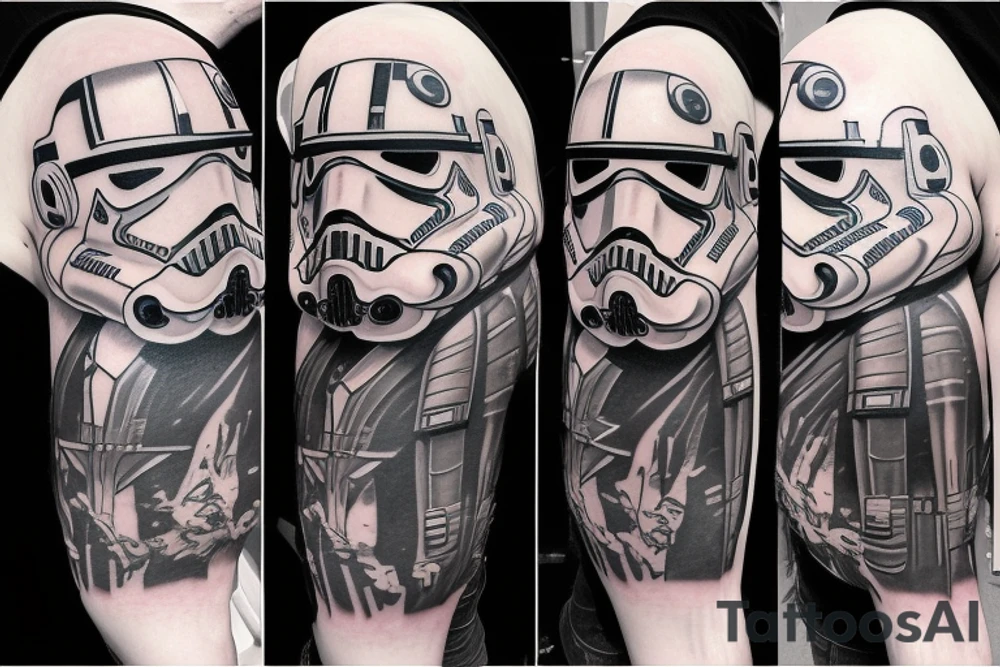 Star wars fight scene  including the light sabers on my left chest and shoulder tattoo idea