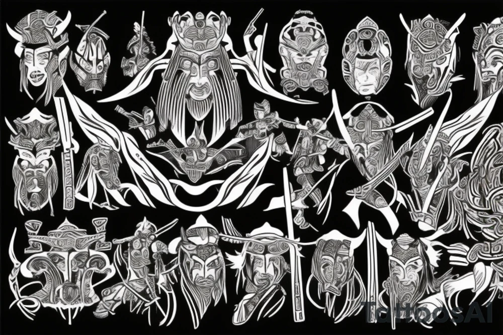 Samurai lord of the rings tattoo idea
