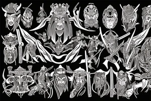 Samurai lord of the rings tattoo idea