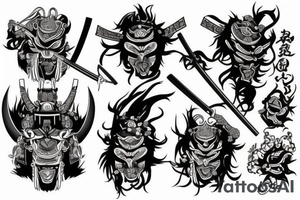 Samurai on horse tattoo idea