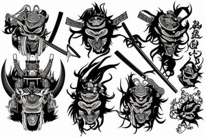 Samurai on horse tattoo idea