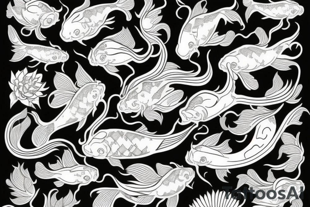 Gold koi tattoo idea
