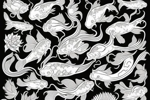 Gold koi tattoo idea