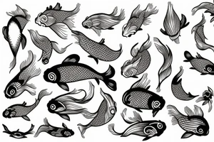 Gold koi tattoo idea