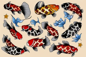Gold koi tattoo idea