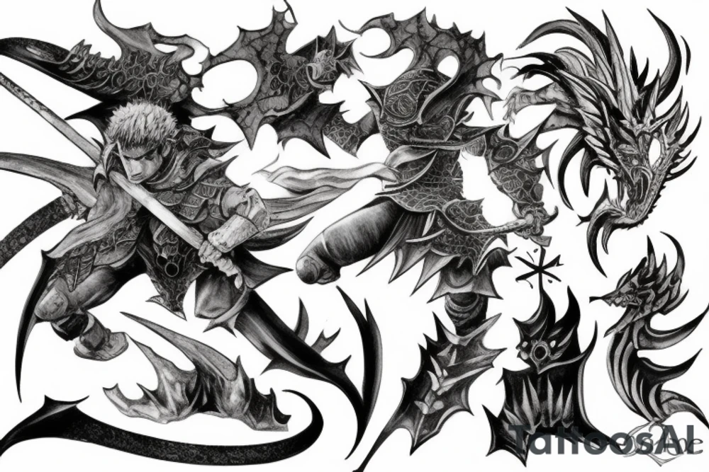 Dragonslayer from berserk anime tattoo idea
