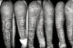 Vintage Compass with flowers tattoo idea