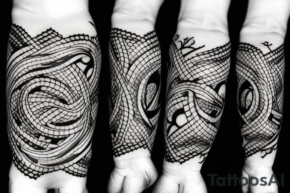 Bass guitar wrapped with vines tattoo idea