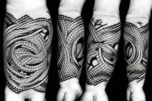 Bass guitar wrapped with vines tattoo idea