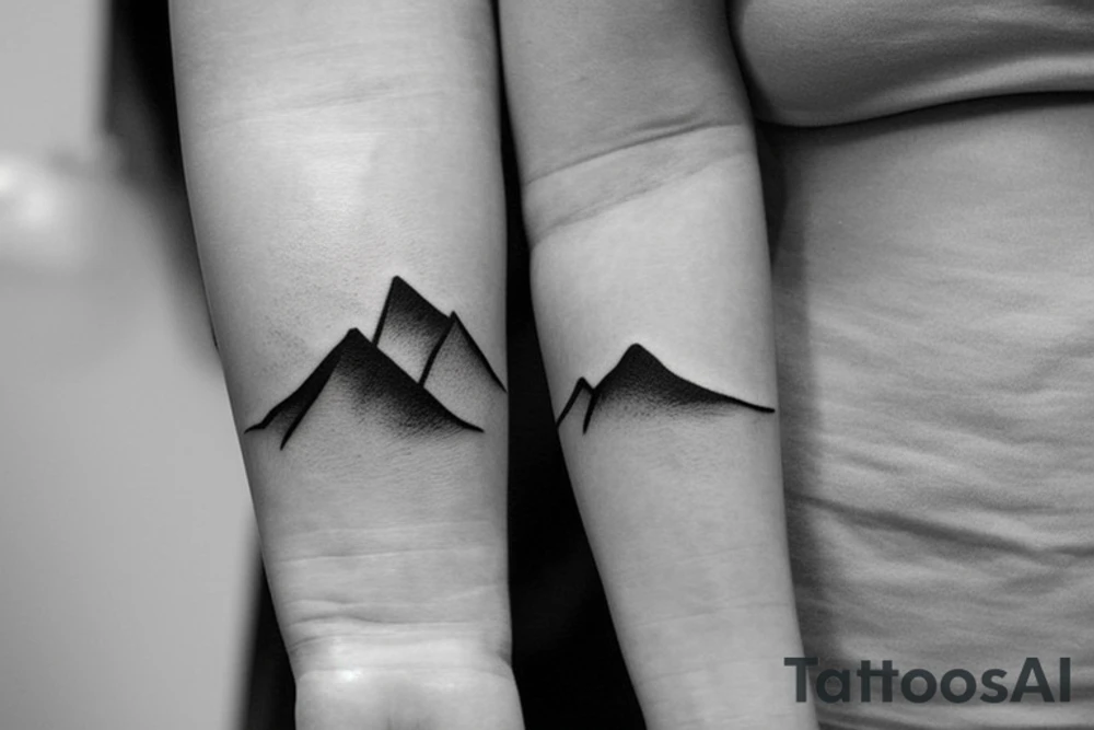 simple and meaningful tattoo idea for you could be a small, minimalist mountain range. Mountains represent strength, resilience, and stability. They can serve as a reminder to remain grounded and calm when facing challenges or experiencing anger. A simple, continuous line drawing of a mountain range or a geometric interpretation can make it both masculine and subtle. tattoo idea