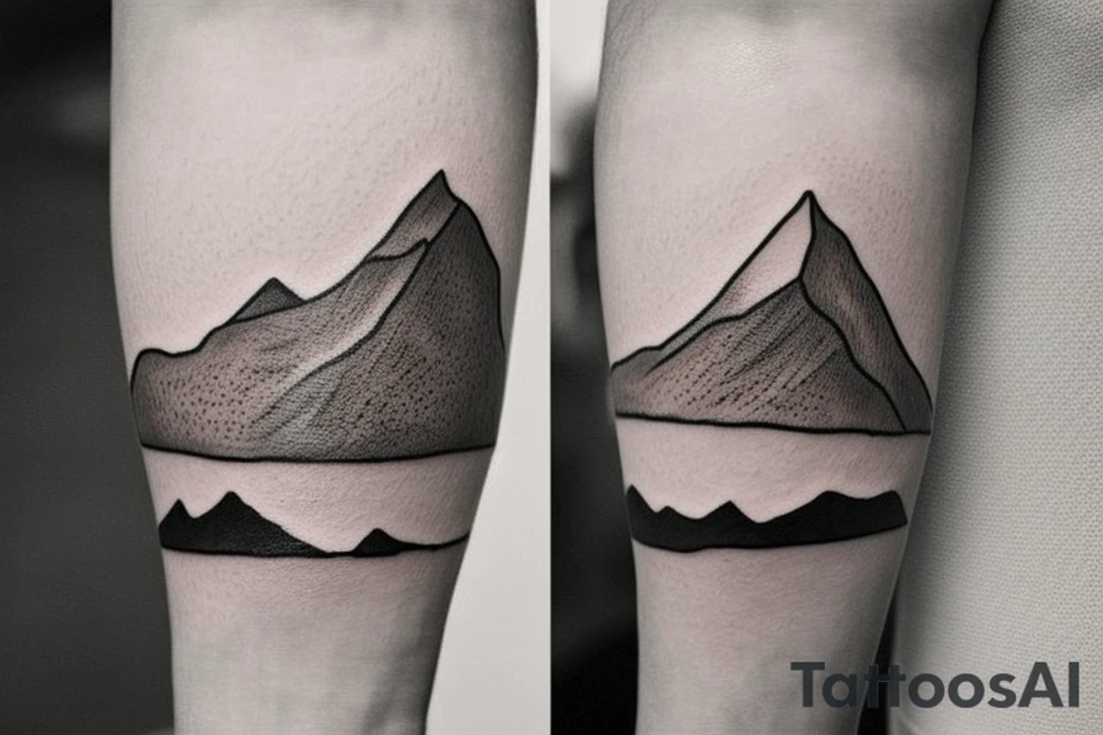 simple and meaningful tattoo idea for you could be a small, minimalist mountain range. Mountains represent strength, resilience, and stability. They can serve as a reminder to remain grounded and calm when facing challenges or experiencing anger. A simple, continuous line drawing of a mountain range or a geometric interpretation can make it both masculine and subtle. On the bicep tattoo idea